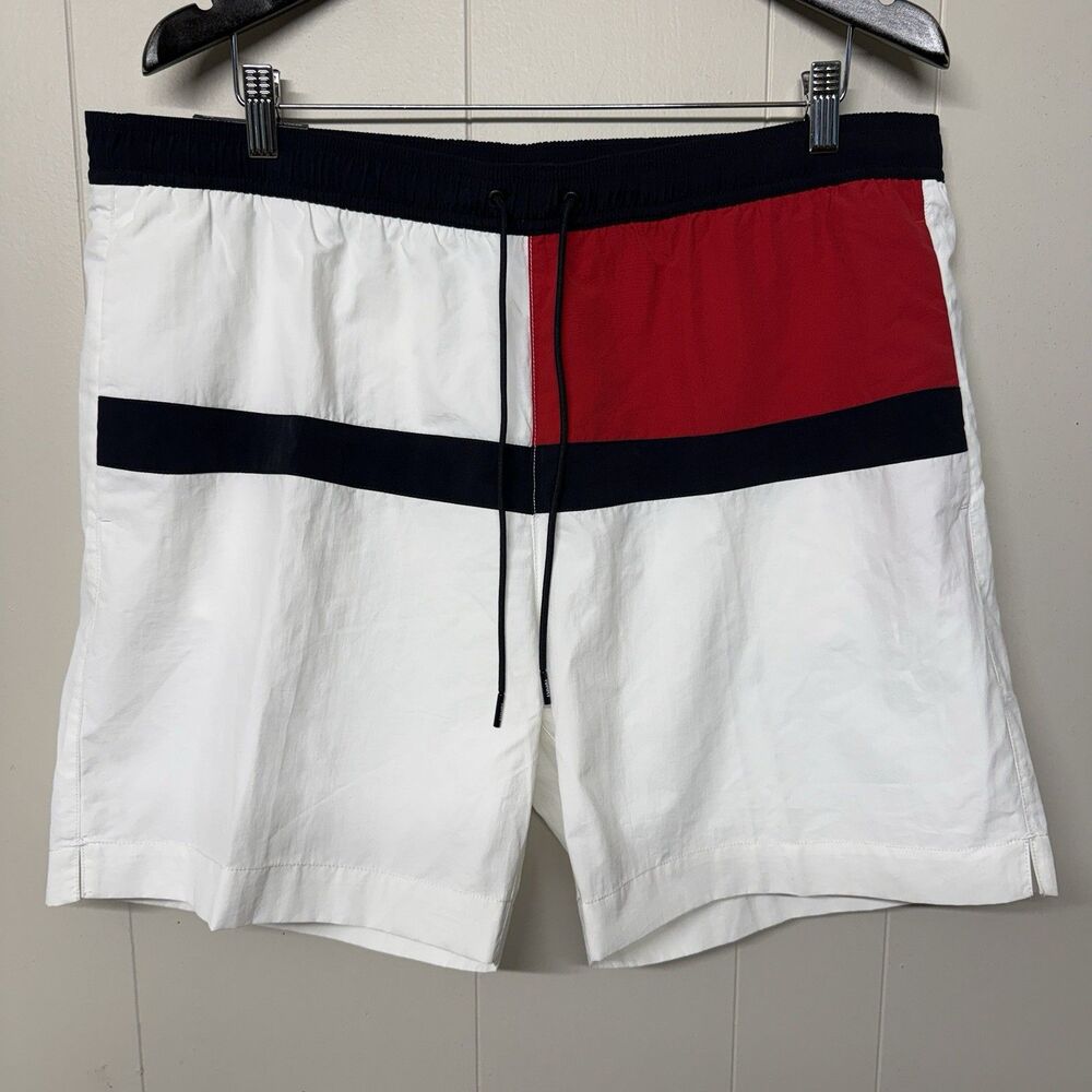 Tommy Hilfiger Colorblock Swim Beach Bathing Suit Shorts Mesh Lined Men 2XL NWT